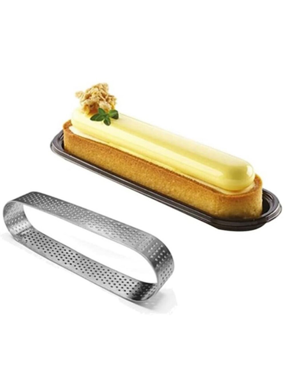 NIB 15-Piece Professional Oval Perforated Tartlet Mold Set - Picture 4 of 12